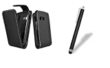 Accessory Master- NOIR Housse étui en Cuir pour Samsung galaxy y s5360 avec ecran protecteur et stylus