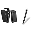 Accessory Master E27 - Funda de piel para Samsung Galaxy Y S5360 (incluye pel�cula protectora y l�piz), color negro