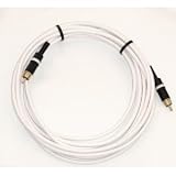 Ultra HQ 5m white Home Cinema sub bass woofer narrow coaxial interconnect. White Subwoofer cable for powered pre-amp Sub ideal for use onkio, Pioneer, sony, Dennon 5.1 7.1 THX Dolby Digital DTS True HDl Home Cinema Receivers