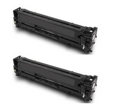 Set Of (2) Black Cartridges: HP CB540A - 2pk Compatible Black Toner Cartridges For Use With HP Color