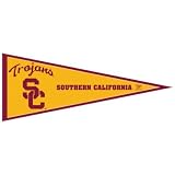 USC Trojans Official Logo Pennant Button Bumper Sticker Set