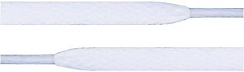 Paradise Shoestring - Flat Athletic Shoe Lace 27 inch Canvas Sneaker Shoelaces Unisex Strings Color White
