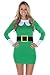 Tipsy Elves Women's Ugly Christmas Sweater - Green Elf Sweater Dress