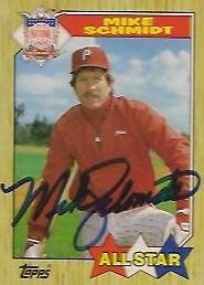 Mike Schmidt Phillies Signed Card COA - Signed MLB Baseball Cards