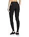 Baleaf Women's Running Legging Compression Pants Back Pocket Black Size M