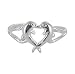 Sterling Silver Toe Ring Diving Dolphin Heart Toerings