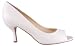 Nine West Womens Shoes Quinty Peep-Toe Heel Pumps White Leather