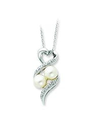Sterling Silver 2 Ps in a Pod Motherhood/ Friendship 18in Necklace.
