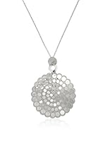 Momenti d'Argento Collar Oval Rolo W/ Flat Disc plata de ley 925 milésimas