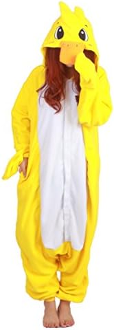 Dozcy Yellow Duck Kigurumi - Unisex Costumes Pajama Onesies (M)