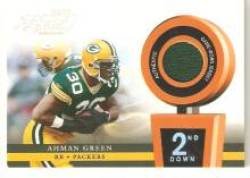 2002 Playoff Piece of the Game Materials 2nd Down #1 Ahman Green - Green Bay Packers (Piece of Authentic Game-Worn Jersey - Serial #d to 150) (Football Cards)
