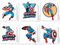 Captain America Tattoos 144 per pack