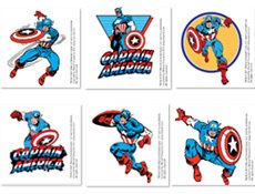 Captain America Tattoos 144 per pack