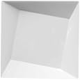 Party Essentials Hard Plastic 10 Count Square Twist Party/Dessert Plates, 6-1/2-Inch, White