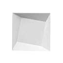 Party Essentials Hard Plastic 10 Count Square Twist Party/Dessert Plates, 6-1/2-Inch, White