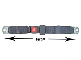 2-Point Lap Seat Belt, Navy, 90 Inch Length, with Push Button Release