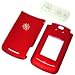 PCMICROSTORE Brand AT&T Cingular Motorola RAZR2 V9 (NOT Compatible with V8 and V9m) Solid Red Snap-On Crystal Case Cover with Removable Belt Clip