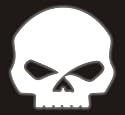 Reflective Skull helmet decal biker, construction
