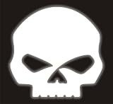 Reflective Skull helmet decal biker, construction