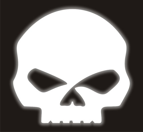 Reflective Skull helmet decal biker, construction