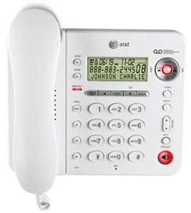 AT&T 1856 Corded Speakerphone with Digital Answering System (White)
