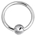 Solid 14KT White Gold 18 Gauge 5/16" Captive Ball Ring 3mm Ball