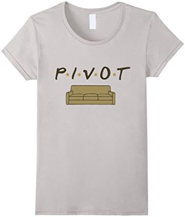 Women's PIVOT Friends TV Show T-shirt Medium Silver