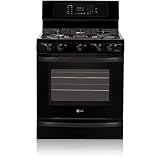 LG: LRG3095SB 30'' Freestanding Gas Range with 5 Sealed Burners, 17,000 BTU SuperBoil Burner, Contin