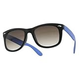 Neon Retro Wayfarer Sunglasses - Black / Orange