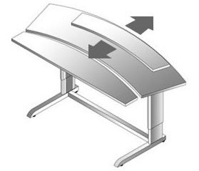 AD-AS Easy-View Monitor Platform Computer Table.