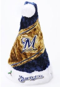 Milwaukee Brewers Color Block Santa Hat - Himo