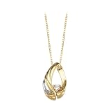 14K Yellow Gold 4.5 MM Trillion Cut Cubic Zirconia (Created) Slide Pendant with Chain