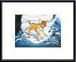 Art Poster Metal Framed Print - Bambi's Winter Trail - Artist: Walt Disney- Poster Size: 16 X 20