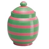 Preppy Stripe Ceramic Dog Treat Jar