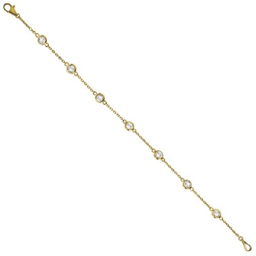 Diamonds by The Yard Bezel Set Bracelet 14K Yellow Gold (0.25ct)