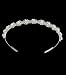 Tiara Headband-Silver W/Wht Pearls & Rhinestone