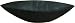 Black Stone Boat Planter 12x5" Oval