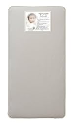 L A Baby Organic Cotton 2 in One Orthopedic Crib Mattress, White