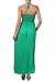 Sakkas Soft Jersey Feel Solid Color Smocked Bodice String Halter Long Dress