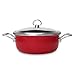 Chantal Copper Fusion 4-Quart Covered Risotto Pan, Chili Red