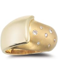 0.11 Cts Diamond Ring in 14K Yellow Gold