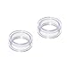 BodyJ4You Tunnels Clear Acrylic Screw Fit Flesh Tunnel Plug 2 Pieces from 10 Gauge - 16mm