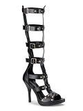 Black Gladiator Costume Strappy Sandal - 10