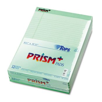 Prism Plus Colored Writing Pads, Legal Rule, Ltr, GN, 50-Sheet Pads, 12/Pack by TOPS (Catalog Category: Paper, Envelopes & Mailers / Pads) Prism Plus Colored Writing Pads, Legal Rule, Ltr, GN, 50-Sheet Pads, 12/Pack by TOPS (Catalog Category: Paper, Envelopes & Mailers / Pads)
