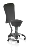 Swopper Work 3D-Aktiv Bürodrehstuhl, 50-120 kg, schwarz (Softex)