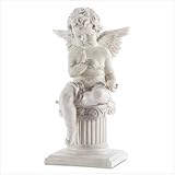 Outdoor Living : Cherub on Column Statue