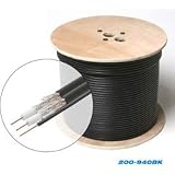 500' RG-6 UL/CM Dual Coaxial Cable With Ground Wire - Black