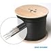 Steren 500' RG-6 UL/CM Dual Coaxial Cable With Ground Wire - Black