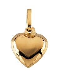 14K Gold Childrens Puffed Heart Pendant