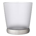 Wastebasket - Frosted/ Chrome